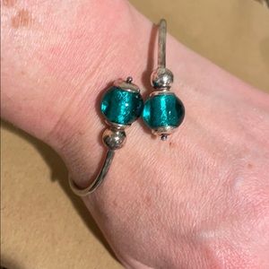 Turquoise Italian Glass Bangle